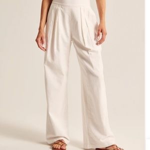 Abercrombie Linen-Blend Ultra Wide-Leg Pant